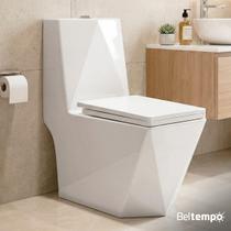 Vaso Sanitário Monobloco Economia De Água Soft Close Caixa Acoplada Diamante Premium Branco Beltempo Vaso Sanitário Monobloco Economia De Água Soft Close Caixa Acoplada Diamante Premium Branco Beltempo