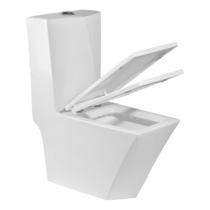 Vaso Sanitário Monobloco Esmaltado com Caixa Acoplada e Assento Anti-Ruído Branco Milão - SAN-002 - STILLUS HOME Vaso Sanitário Monobloco Esmaltado com Caixa Acoplada e Assento Anti-Ruído Branco Milão - SAN-002 - STILLUS HOME