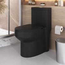 Vaso Sanitário Monobloco para Banheiro Eva - Fabribam Preto Fosco