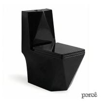 Vaso Sanitário Monobloco Porcê Supremus Preto (PVS53MBSFA-PT)