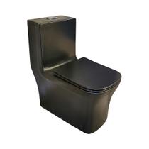 Vaso Sanitário Monobloco Preto R 450 Assento Brilhante Reno