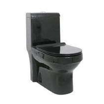 Vaso Sanitário Monobloco Prizi Cerâmica com Kit Completo e Caixa Acoplada - 2031 - Preto Brilhante.