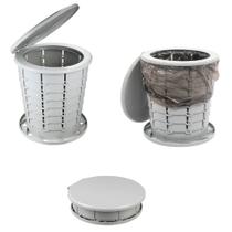 Vaso Sanitário Portátil Banheiro Ecológico Ecocamp Light Nautika 15L Obras Festas Pesca Suporta 130kg