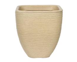 Vaso sextavado nice 47cm bege afort