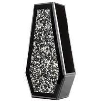 Vaso SHYFOY Black Flower Crushed Diamond Glass, grande, 14 cm