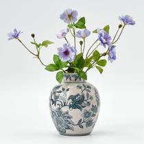 Vaso SIDUCAL Ceramic Chinoiserie Floral 16cm Azul e Branco Vaso SIDUCAL Ceramic Chinoiserie Floral 16cm Azul e Branco