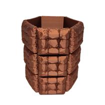 Vaso Soft Sofá Inflado 3D Decoração Plantas Decor Cor Cobre 13 cm