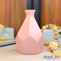 Vaso Solitário de Cerâmica Rose Gold Rosê Geométrico Pequeno