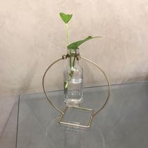 Vaso Solitário Em Vidro E Metal Dourado We Make - Pç