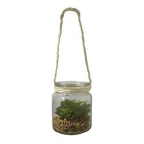 Vaso Suculenta de Pendurar com Vaso 11cm - D'Rossi Vaso Suculenta de Pendurar com Vaso 11cm - D'Rossi