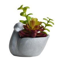 Vaso suculenta Pato 8x10x8,6cm cinza -L Hermitage Vaso suculenta Pato 8x10x8,6cm cinza -L Hermitage