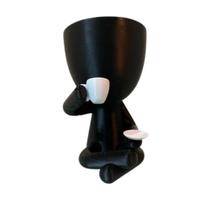 Vaso Suculenta Robert Tomando Café Decoração