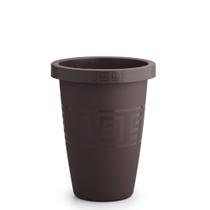 Vaso Tacho Grego Preto Redondo De Plástico 21l Planta Casa - PLASMONT
