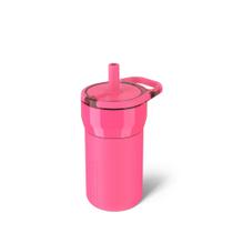 Vaso Térmico BrüMate Leap 350 mL 100% Antigoteo para Niños con Asa en Rosa Neón