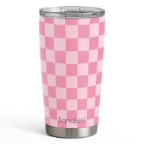 Vaso Térmico de Acero Inoxidable 20oz Sandjest Cuadrillé Rosa Vaso Térmico de Acero Inoxidable 20oz Sandjest Cuadrillé Rosa