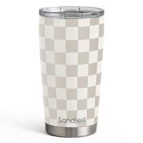 Vaso Térmico de Acero Inoxidable a Cuadros de 20oz SANDJEST