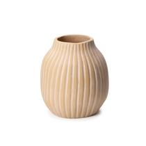 Vaso terracota em ceramica riscado com detalhes branco p Vaso terracota em ceramica riscado com detalhes branco p