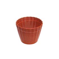 Vaso Terracota Marrom Coral Cachepot Plissado ECO M