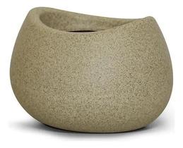 Vaso texturizado oval 12 areia 730231219