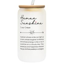 Vaso tipo lata TEEBIM Human Sunshine 600 ml Regalos para jefas mujeres Vaso tipo lata TEEBIM Human Sunshine 600 ml Regalos para jefas mujeres