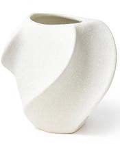 Vaso Torneado Bege Lamato cerâmico - 20,5cm