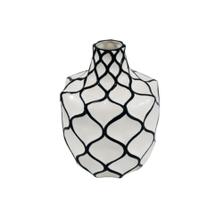 Vaso Tradicional Ceramica Luxo Branco e Preto Contemporaneo Vaso Tradicional Ceramica Luxo Branco e Preto Contemporaneo
