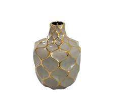 Vaso Tradicional Ceramica Luxo Marrom e Dourado Contemporan Vaso Tradicional Ceramica Luxo Marrom e Dourado Contemporan