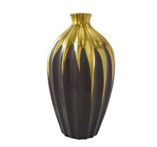 Vaso Tradicional Maior Ceramica Marrom e Dourado Luxo Vaso Tradicional Maior Ceramica Marrom e Dourado Luxo