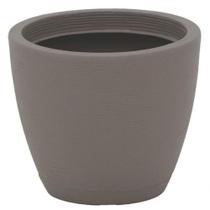 Vaso Tramontina Asteca Em Polietileno Concreto Com Prato 32cm