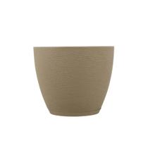 Vaso Tramontina Asteca em Polietileno Granito Areia com Prato 38 cm Vaso Tramontina Asteca em Polietileno Granito Areia com Prato 38 cm