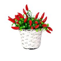 Vaso Trançado Branco para Plantas/Flores Reais e Artidiciais
