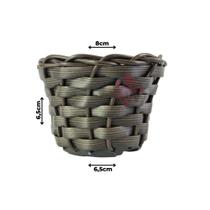 Vaso Trançado de Cachepot Marrom