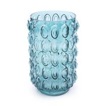 Vaso Translúcido Azul com Efeito de Bolhas 22 cm 1115560 Exclusive