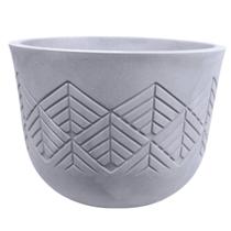 Vaso Tribo Redondo 52 (51L) Cor Cimento Queimado JAPI