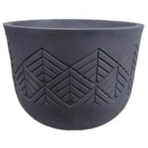 Vaso Tribo Redondo 52 (51L) Preto Ardósia JAPI Vaso Tribo Redondo 52 (51L) Preto Ardósia JAPI