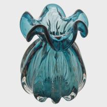 Vaso Trouxinha de Murano Azul 23cm -(vidro reforçado) - Jarras são Pedro