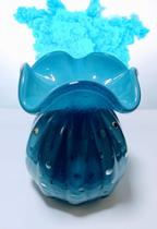 Vaso Trouxinha de Murano Azul Bebê 13cm - (vidro reforçado) - Jarras São Pedro