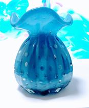 Vaso Trouxinha de Murano Azul Bebê 23cm - (vidro reforçado)