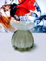 Vaso Trouxinha De Murano Branco 10cm Vaso Trouxinha De Murano Branco 10cm