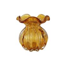 Vaso Trouxinha de Murano Decorativa Petit - Laradore Âmbar Vaso Trouxinha de Murano Decorativa Petit - Laradore Âmbar