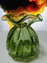 Vaso Trouxinha de Murano Verde 13cm