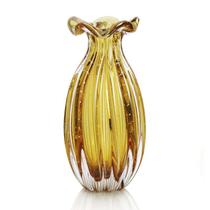 Vaso Trouxinha Em Cristal Murano Âmbar - São Marcos Vaso Trouxinha Em Cristal Murano Âmbar - São Marcos