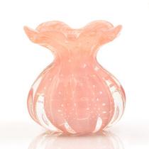 Vaso Trouxinha Em Cristal Murano Rosa - São Marcos 12cm Vaso Trouxinha Em Cristal Murano Rosa - São Marcos 12cm