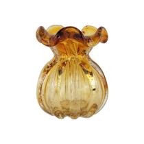 Vaso Trouxinha Grande de Murano Decorativo - Laradore Âmbar