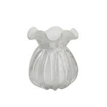 Vaso Trouxinha Grande de Murano Decorativo - Laradore Branco Vaso Trouxinha Grande de Murano Decorativo - Laradore Branco