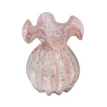 Vaso Trouxinha Rosa Claro com Pigmentos Lapidados Sinuosos