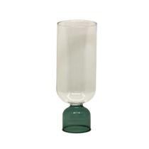 Vaso Tube de Vidro Borossilicato Transparente/Verde 9x24cm Vaso Tube de Vidro Borossilicato Transparente/Verde 9x24cm