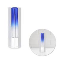 Vaso tubo cristal azul transparente 25cm florarte