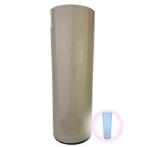 Vaso Tubo Vidro Mesa Decoração Cilindrico Enfeite Flores Casa Escritório Sala Branco Nude 10x30 cm
