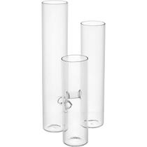 Vaso Tubos em Vidro Borossilicato Transparente 25x12x12cm Vaso Tubos em Vidro Borossilicato Transparente 25x12x12cm